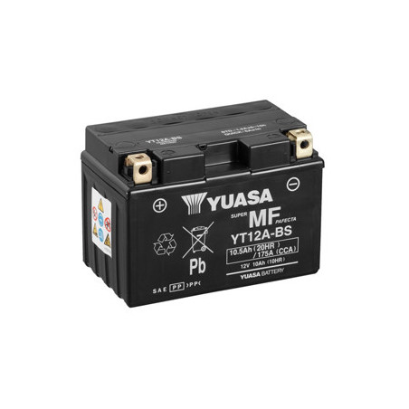YUASA Batterie Moto 12V – 18Ah - YT12ABS - Sans entretien