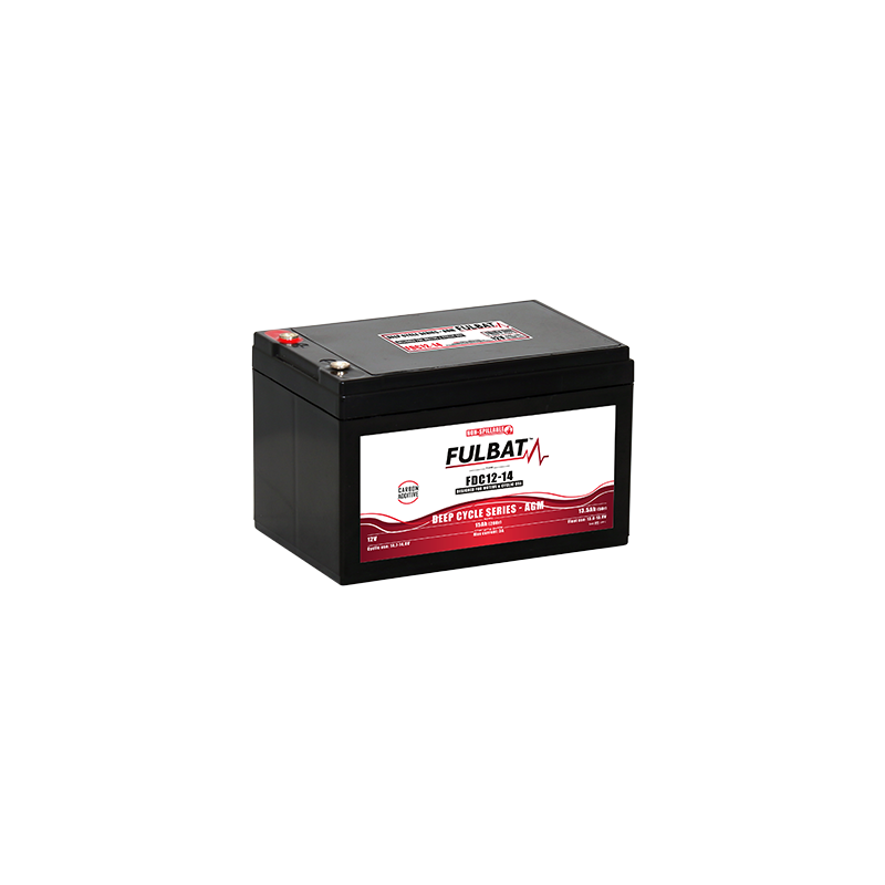 Batterie FULBAT FDC12-14 - Deep Cycle AGM Carbone - 12V - 14Ah