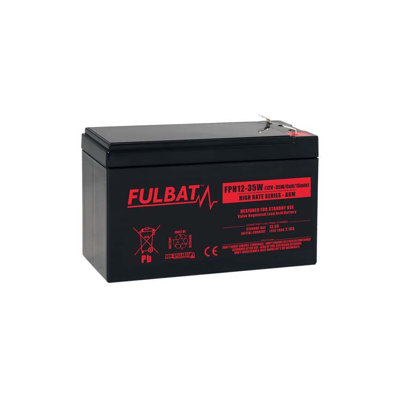Batterie FULBAT FPH12-35W - Plomb Standard - 12V - 9Ah - VRLA - Spécial Onduleur