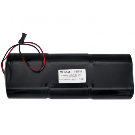 CHRONO Pile Batterie Alarme Compatible NOXALARM - 6LR20 Alcaline - 9V - 18Ah + Connecteur Noir