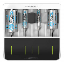 Chargeur de piles ANSMANN Comfort Plus - Compatible AA - AAA - C - D NiMh