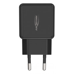 Chargeur de batterie noir - 2 ports USB - EU - 240V - pour smartphne, tablettes etc..