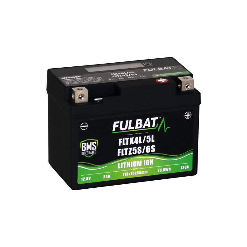 Batterie moto FULBAT FLTX4L/5L - FLTZ5S/6S - LITHIUM-ION - 12V - 2Ah