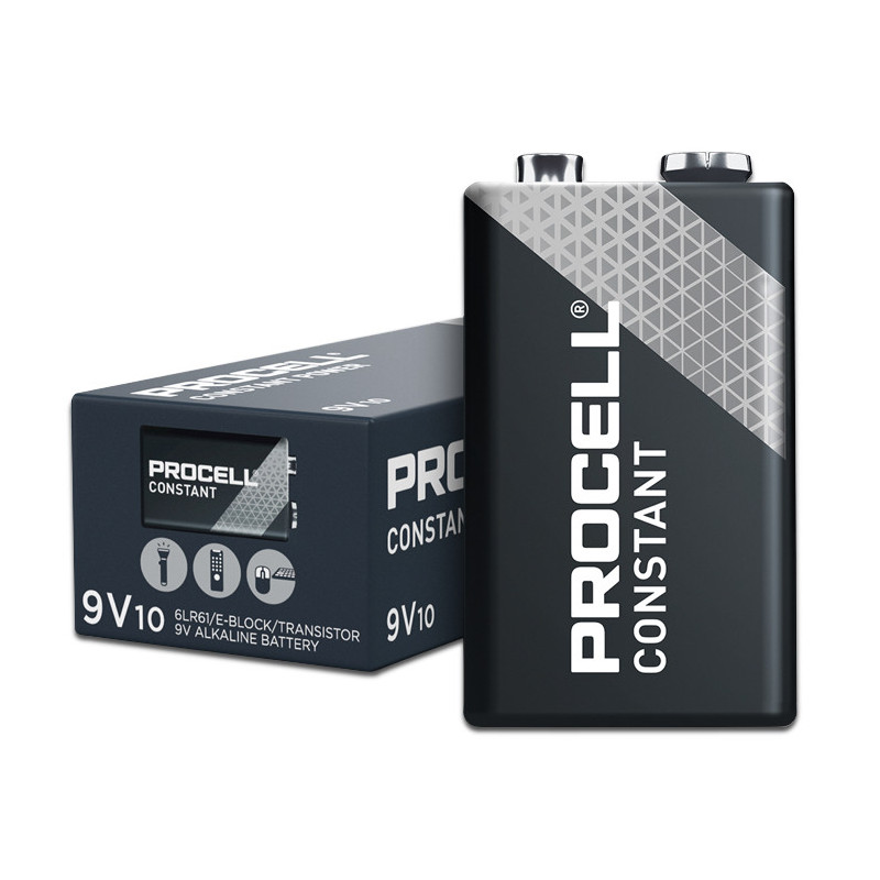 PROCELL/DURACELL 6LR61 - 9V Professionnel - Boite de 10