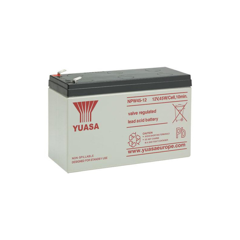 Batterie SW280 YUASA Spécial ONDULEUR - Compatible NPW45-12 / NPW36-12 - AGM - 12V - 7Ah