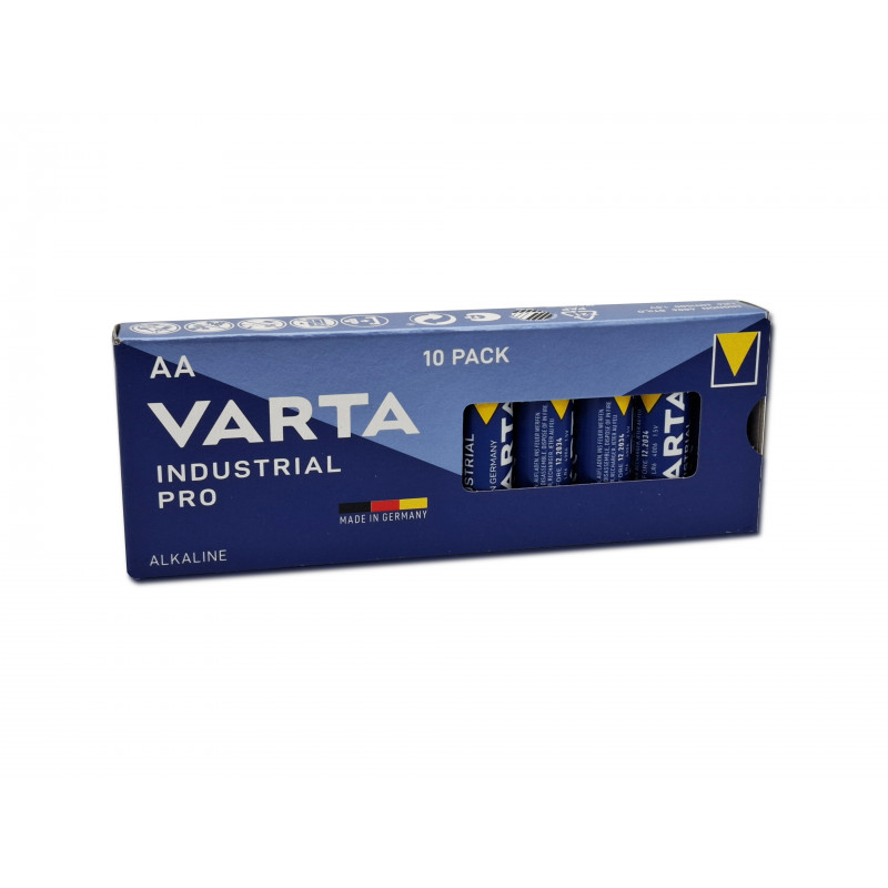 Boite 10 Piles LR03 VARTA Industrial - AAA - UM4 - 1.25V - 1.2Ah