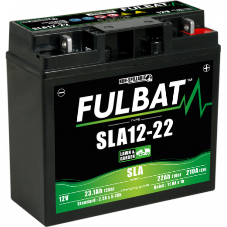 Batterie FULBAT SLA12-22 CA/CA - pour machines de garden - Plomb - 12V - 23.1Ah