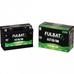 Batterie Moto Fulbat - FLT7B/FLT9B - Lithiuim-ion - 12V 4Ah - 240A - Prête à l'emploi - 150x65x93 -