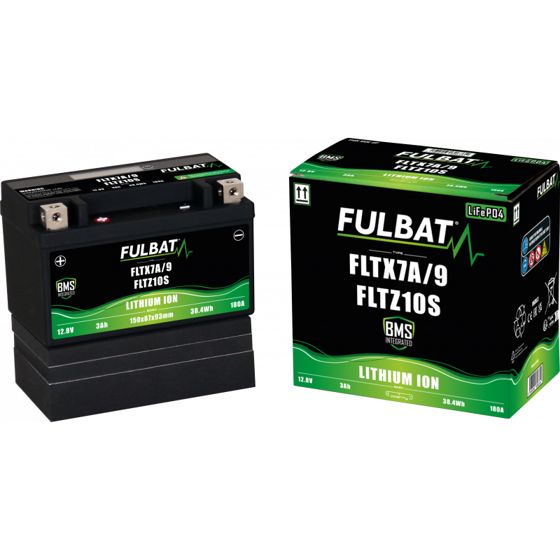 Batterie moto FULBAT FLTX7A/9/12/14 - FLTZ10S/12S/14S - LITHIUM-ION - 12V - 5Ah