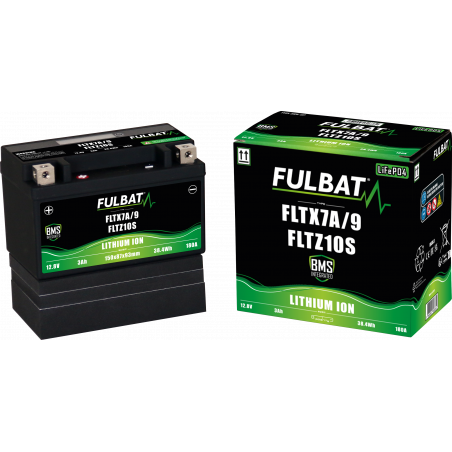 Batterie moto FULBAT FLTX7A/9/12/14 - FLTZ10S/12S/14S - LITHIUM-ION - 12V - 5Ah