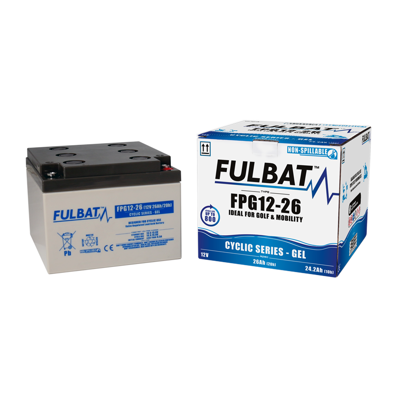 Batterie Plomb Cyclage FPG12-26- 12V - 26Ah - UL94.FR – FULBAT