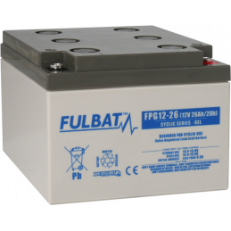 Batterie Plomb Cyclage FPG12-26- 12V - 26Ah - UL94.FR – FULBAT