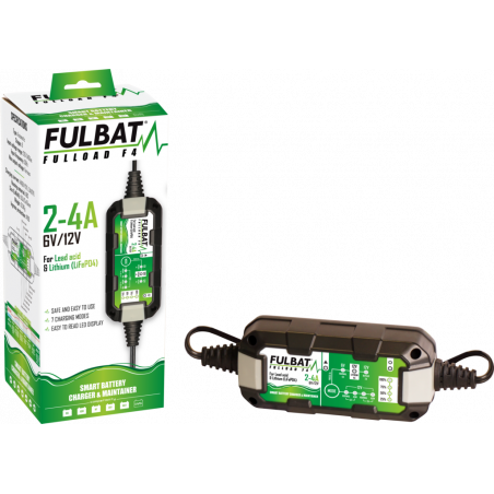 Chargeur Auto/Moto Fulbat - 6V/12V 2/4,0Ah - Fulload F4