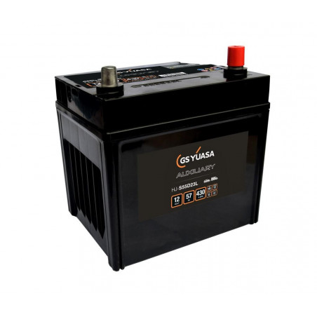 Batterie Auxiliaire Auto 12V 57Ah - 430A HJ-S55D23L - + Droite - 220x171x227 - Yuasa