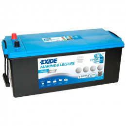 Batterie Plomb AGM 12V 180Ah 900A - EP1500 (Dual) - Marine - 513x223x223 - Exide
