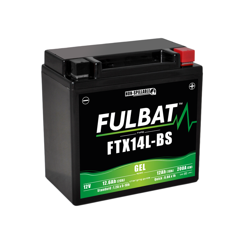Batterie moto FTX14L-BS FULBAT GEL - 12V - 12.6Ah