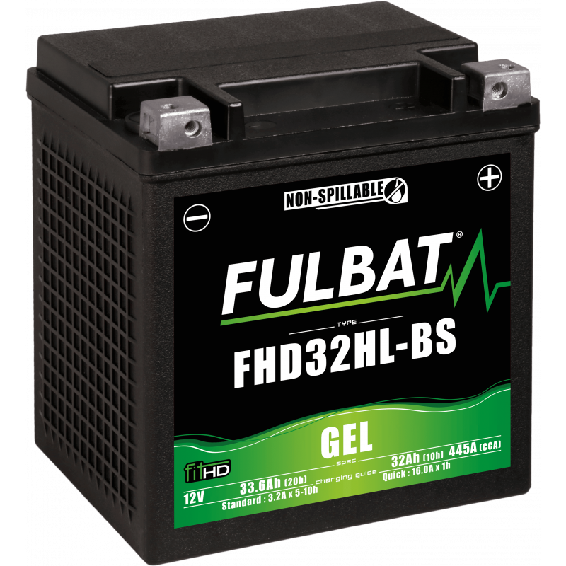 Batterie moto FULBAT FHD32HL-BS - GEL - 12V - 33.6Ah