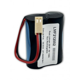 Pack Lithium Fdk CR17450 - BR-A - 2S1P - 6V 2,5Ah + connecteur