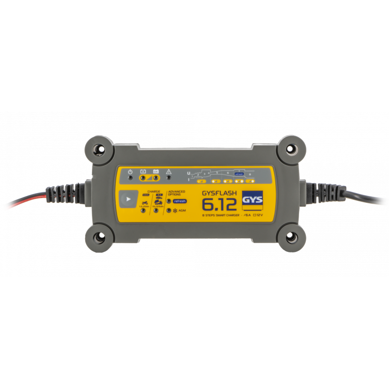 Chargeur Auto/Moto Gys - 12V 6,0Ah - FLASH 6.12 - pour batteries lithium LiFePO4