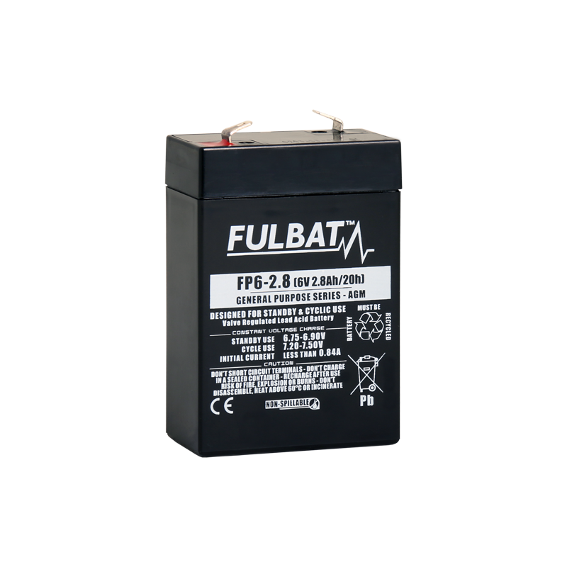 Batterie FULBAT FP6-5 FR - Plomb Standard - 6V - 5Ah - UL94.FR