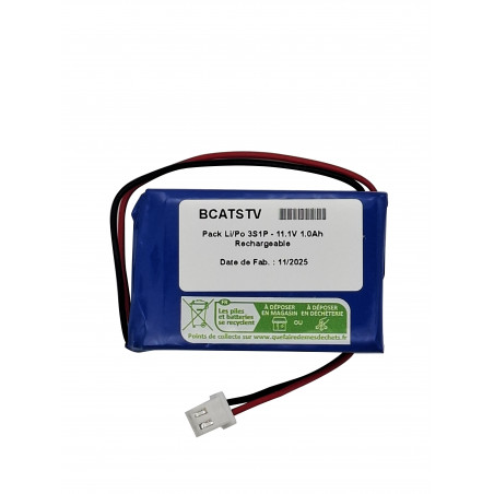 Batterie Compatible - Alarme Atlantic - LiPo - 11,1V 1Ah - PL523450