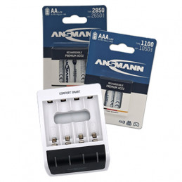 Pack chargeur Ancosmart + piles ansmann HR03 + HR6