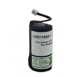 Pile lithium CR123 + connecteur SAPPEL - 3V