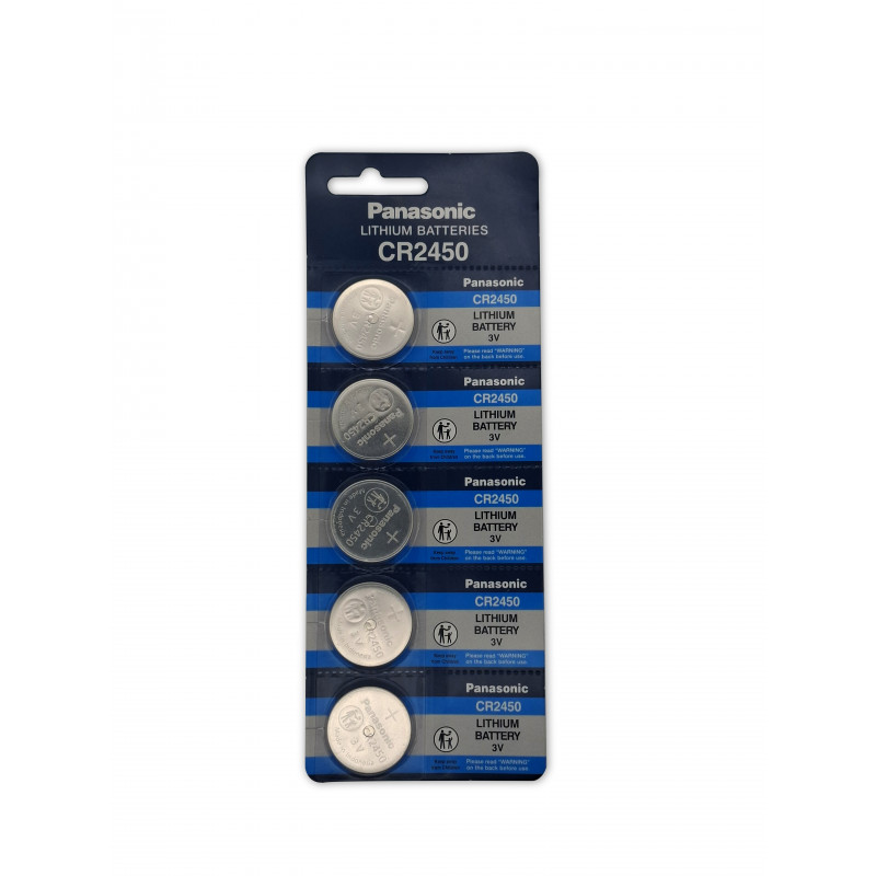 Pile Lithium 3V CR2450 - Panasonic - Carte X 5