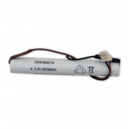 Pack Batterie BAES – Bâton - NiCd - 2.4V - 0.8Ah + Connecteur