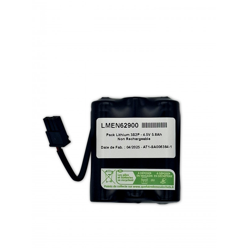 Pack Lithium Energizer L91 - 3S2P - 4,5V 5,8Ah + connecteur