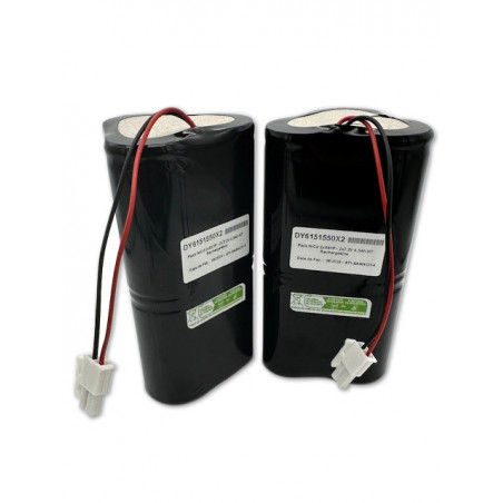 Kit de 2 x NiCd Yupower D HT - 6S1P - 7,2V 4,5Ah - T15 - Gaine + Connecteur