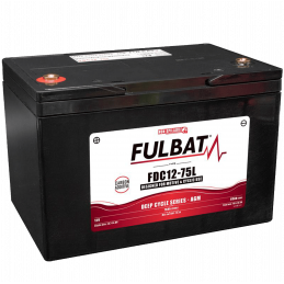 Batterie FULBAT FDC12-75L - Deep Cycle AGM Carbone - 12V - 75Ah