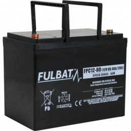 Batterie FULBAT FDC12-80 - Deep Cycle AGM Carbone - 12V - 80Ah