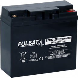 Batterie FULBAT FDC12-20 - Deep Cycle AGM Carbone - 12V - 20Ah