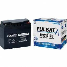 Batterie FULBAT FDC12-20 - Deep Cycle AGM Carbone - 12V - 20Ah
