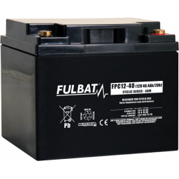 Batterie Plomb Cyclage FPC12-40 - 12V - 40Ah - UL94.FR – FULBAT
