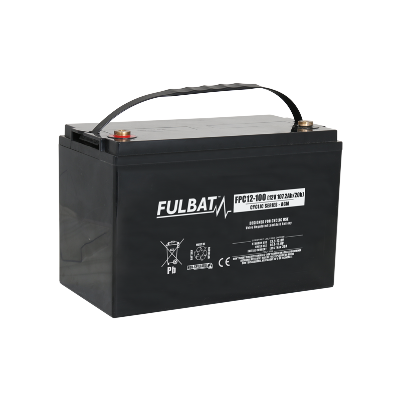 Batterie Plomb Cyclage FPC12-100 - 12V - 107.2Ah - UL94.FR – FULBAT