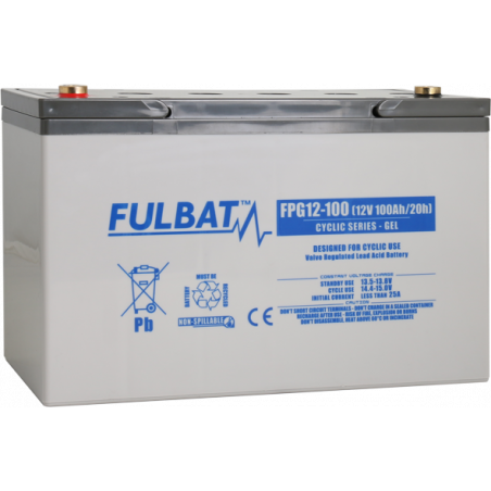 Batterie Plomb Cyclage FPG12-100 - 12V - 100Ah - UL94.FR – FULBAT