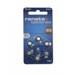 Pile Bouton VARTA 312AE Acoustic - Zinc Air - 1.4V - 160mAh - Pack de