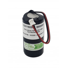 Pack Pile Lithium 3.6V 5.8Ah + Connecteur – Delta Dore CS8000 –Tyxal +