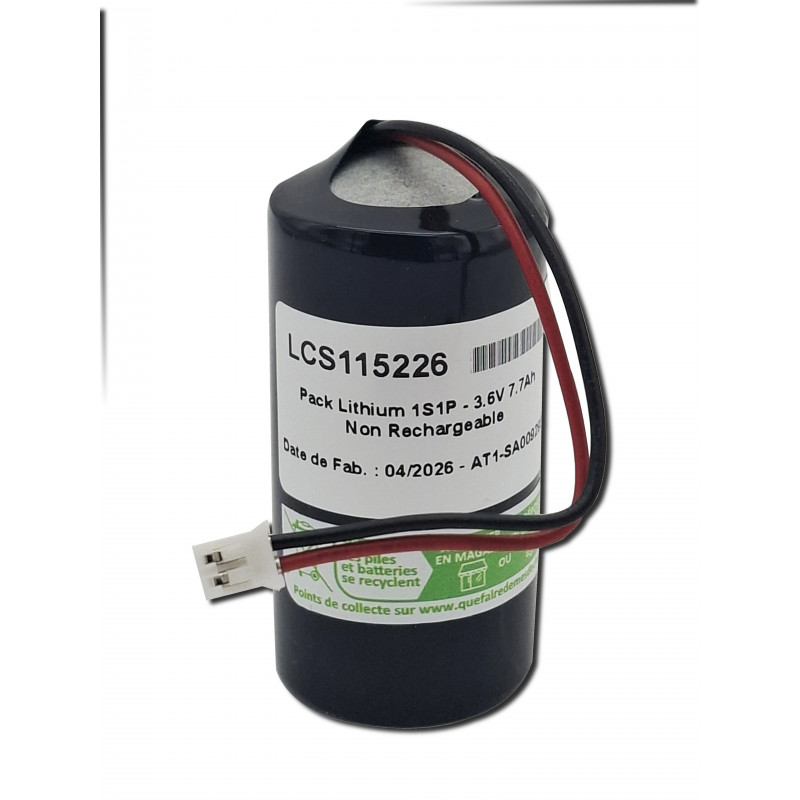 Pile - C - LS26500 - Lithium - 3.6V - 8.5Ah / 7.7Ah + Connecteur