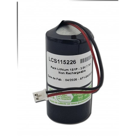 Pile - C - LS26500 - Lithium - 3.6V - 8.5Ah / 7.7Ah + Connecteur