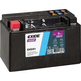 Batterie Auto 12V 9Ah 120A - EK091 - + Gauche - Exide
