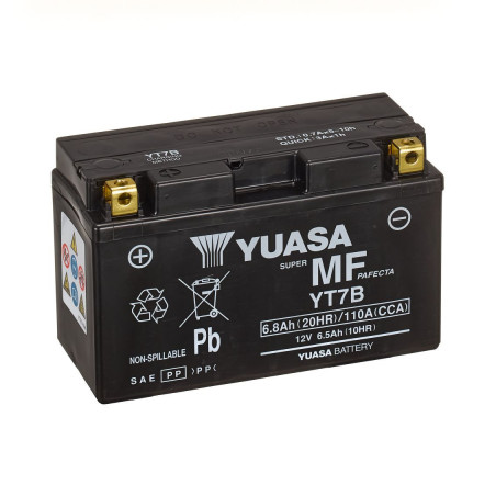 Batterie moto YUASA YT7B/ YT7B-BS - 12V - 6.5Ah