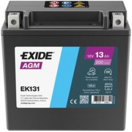 Batterie EXIDE EK131 – Démarrage Auto & Auxiliaire – 12V – 13Ah - 200A