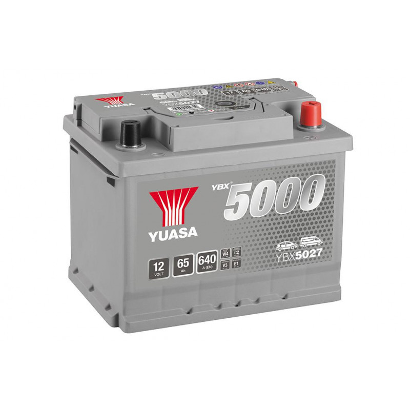 Batterie auto Yuasa YBX5027 - 12V - 65Ah - 640A - + Droite