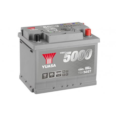 Batterie auto Yuasa YBX5027 - 12V - 65Ah - 640A - + Droite