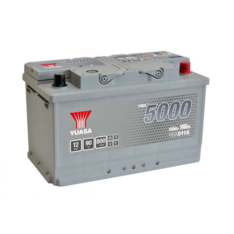 Batterie auto yuasa YBX5020 - 12V 110Ah 950A - + Droite