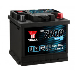 Batterie démarrage auto - 12V - 50Ah - YBX7012 - + Dr- 207x175x190mm -