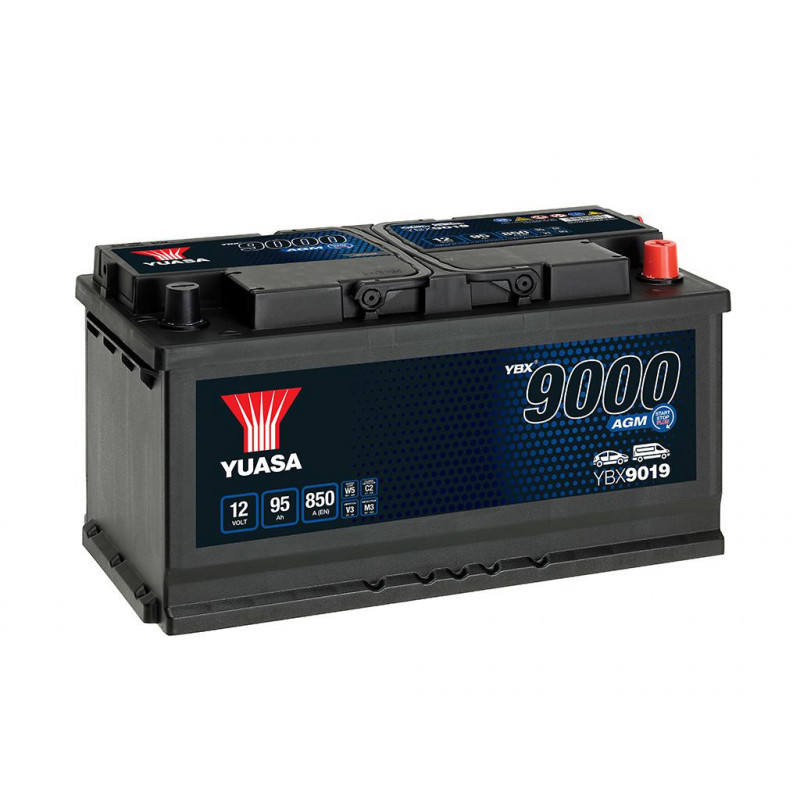 Batterie auto Yuasa YBX9019 - 12V - 95Ah - 850A + Droite